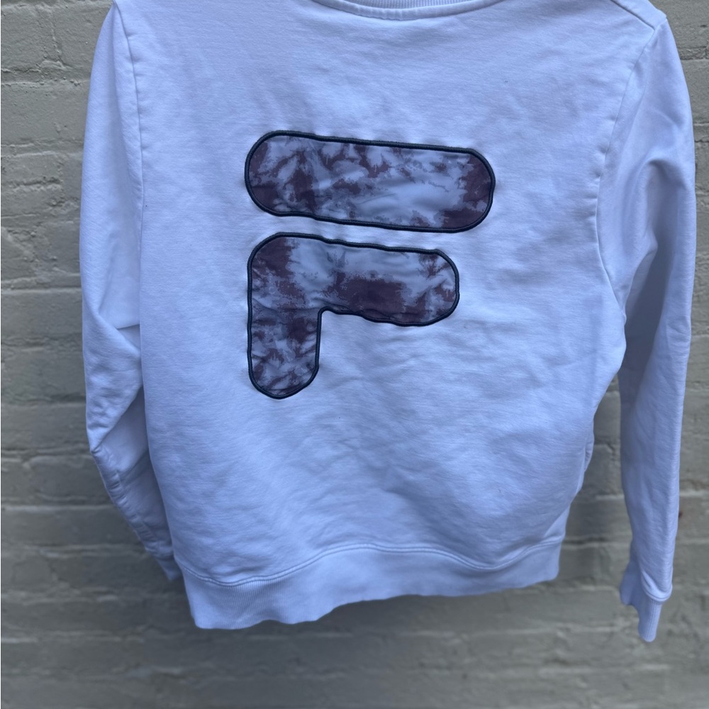 EUC white womens FILA pullover sweatshirt super comfy! - Picture 5 of 7